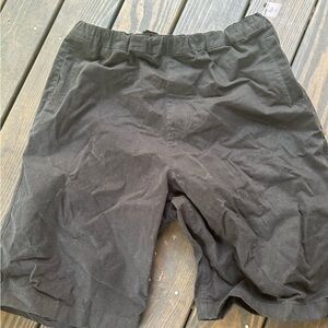 Men's Black Elastic-Waist Casual Shorts